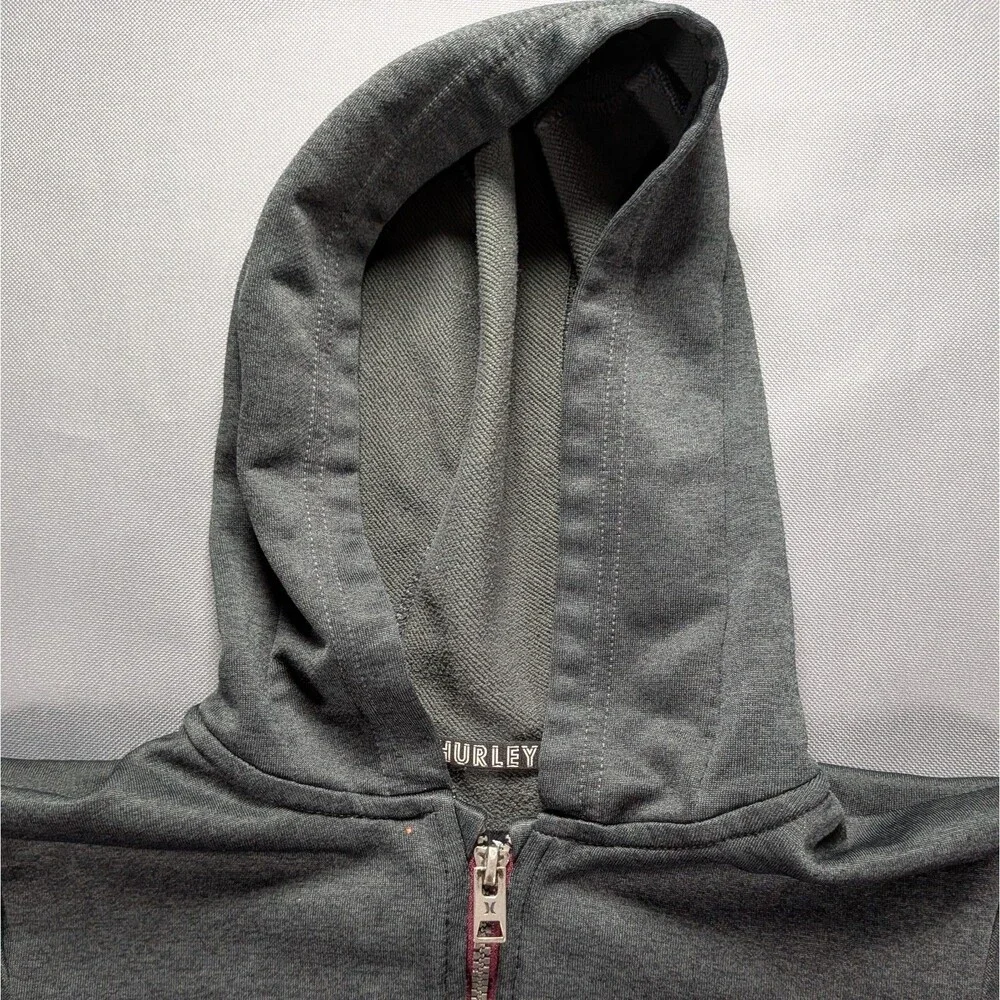 Hurley Maroon Boys Zip Up Jacket Size Large